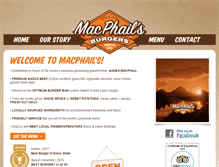 Tablet Screenshot of macphailsburgers.com